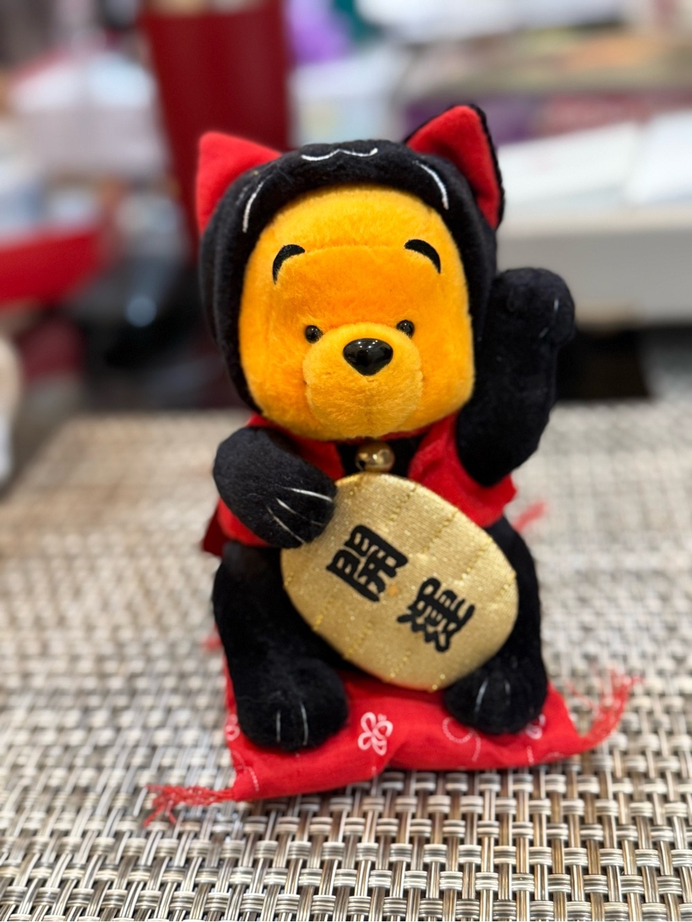 Disney Winnie the Pooh Plush in Black & Red Costume